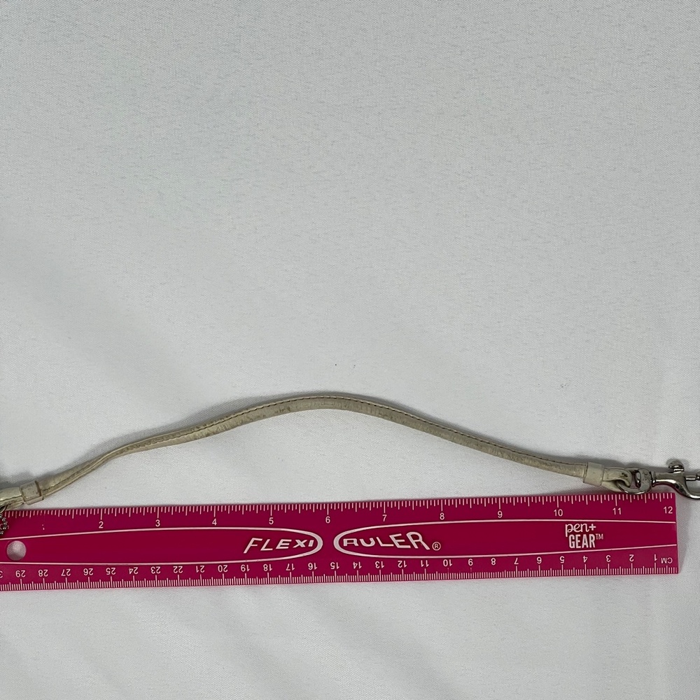 Coach Signature Brown Tan Cream Zipper Wristlet - Picture 11 of 14